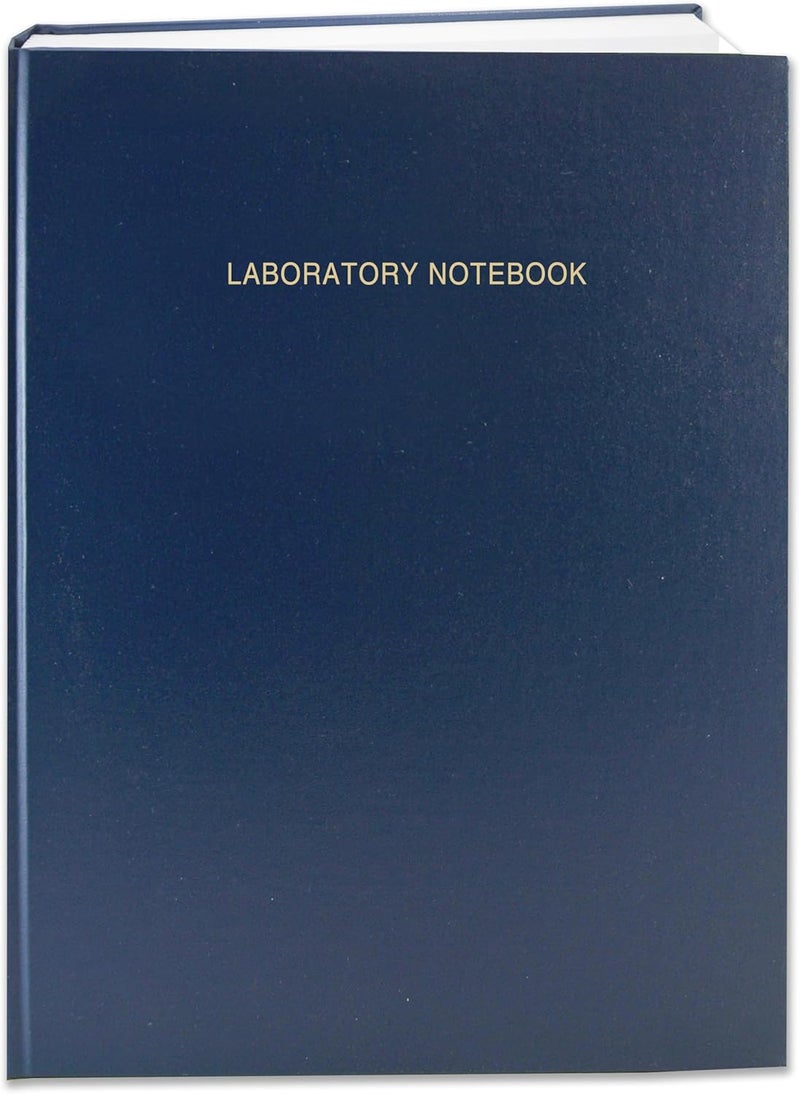 Lab Notebook - 96 Pages (.25'' Grid Format), 8'' x 10'', Blue Cover, Section Sewn Hardbound Laboratory Notebook (Made in USA)